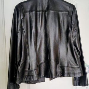 Wilsons Leather Women's Black Panelled Leather Jacket